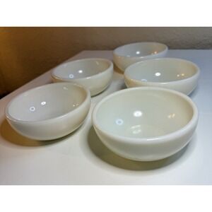 Corning Ware Milk Glass Restaurant Ware Bowls Set of 5 CG USA Vintage